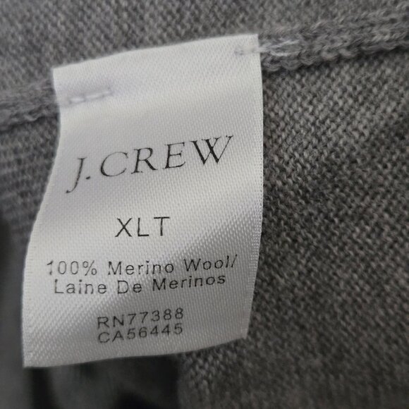 J.Crew 100% Merino Wool Heather Metal V Neck Classic Sweater Size XLT - Picture 6 of 6